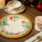 Pier 1 Berries & Balsam Set of 4 Dinner Plates