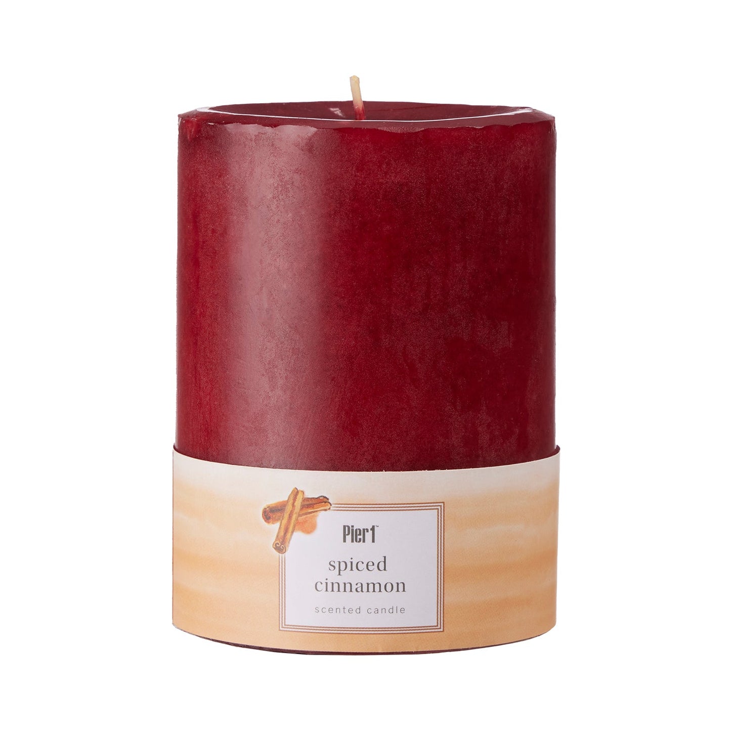 Pier 1 Spiced Cinnamon Mottled 3x4 Pillar Candle