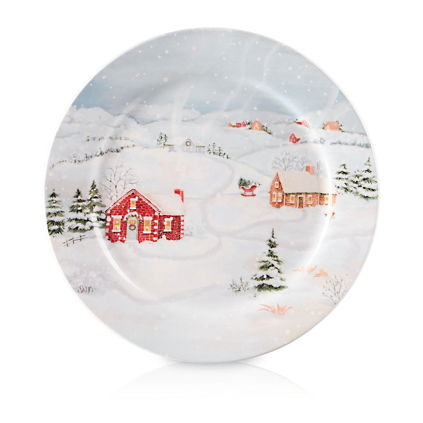 Pier 1 Home for Christmas Set of 4 Dinner Plates