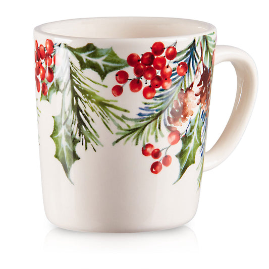 Pier 1 Berries & Balsam Set of 4 Mugs