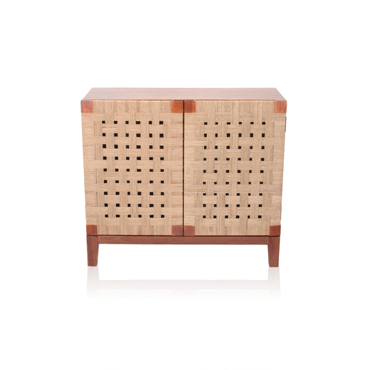 Pier 1 Diego Woven Seagrass 2 Door Cabinet