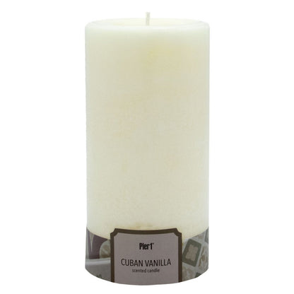 Pier 1 Cuban Vanilla 3x6 Solid Pillar Candle