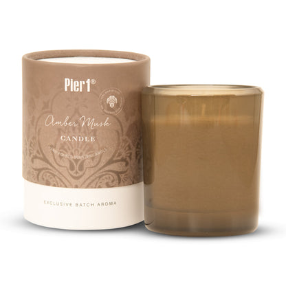 Pier 1 Amber Musk 8oz Boxed Soy Candle