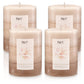 Pier 1 Magnolia Blooms 3X4 Layered Set of 4 Pillar Candles