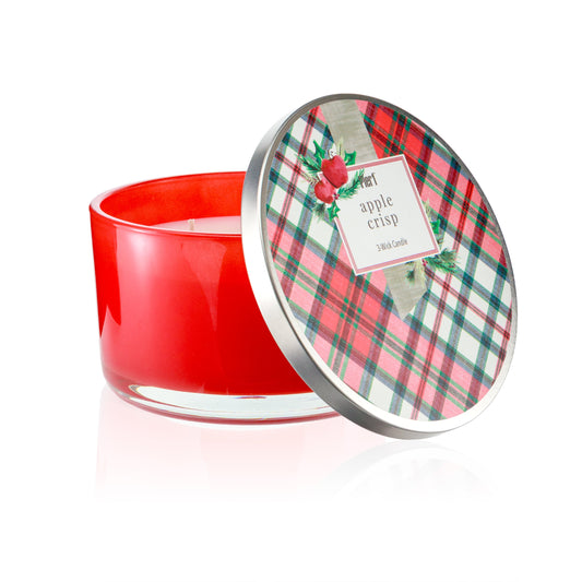 Pier 1 Apple Crisp Filled 3-Wick Candle 14oz