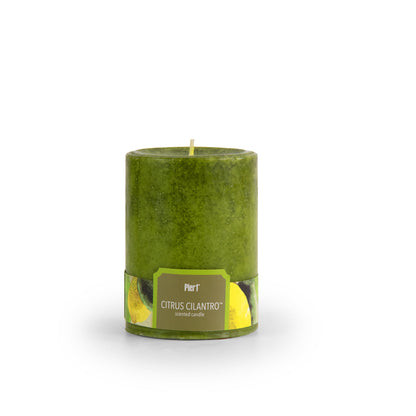 Pier 1 Citrus Cilantro® Mottled 3x4 Pillar Candle