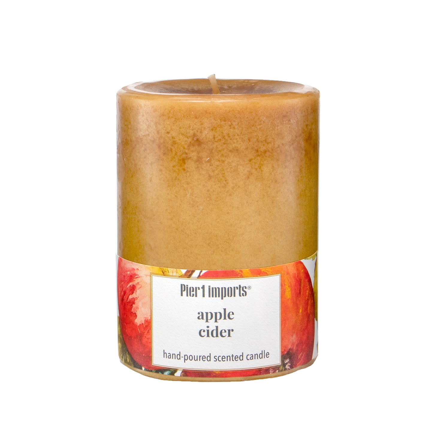 Pier 1 Apple Cider 3x4 Mottled Pillar Candle