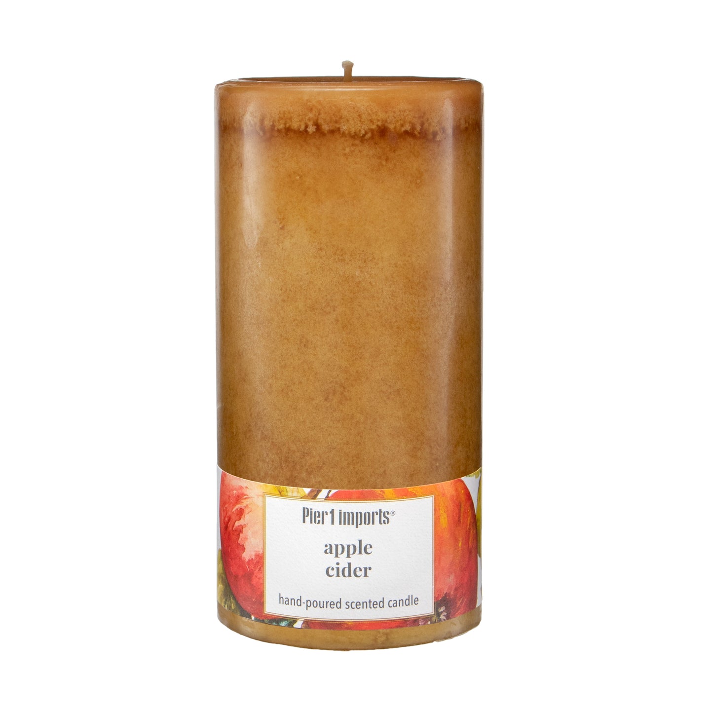 Pier 1 Apple Cider 3x6 Mottled Pillar Candle