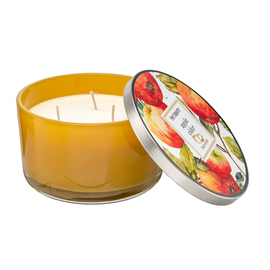 Pier 1 Apple Cider 14oz Filled 3-Wick Candle