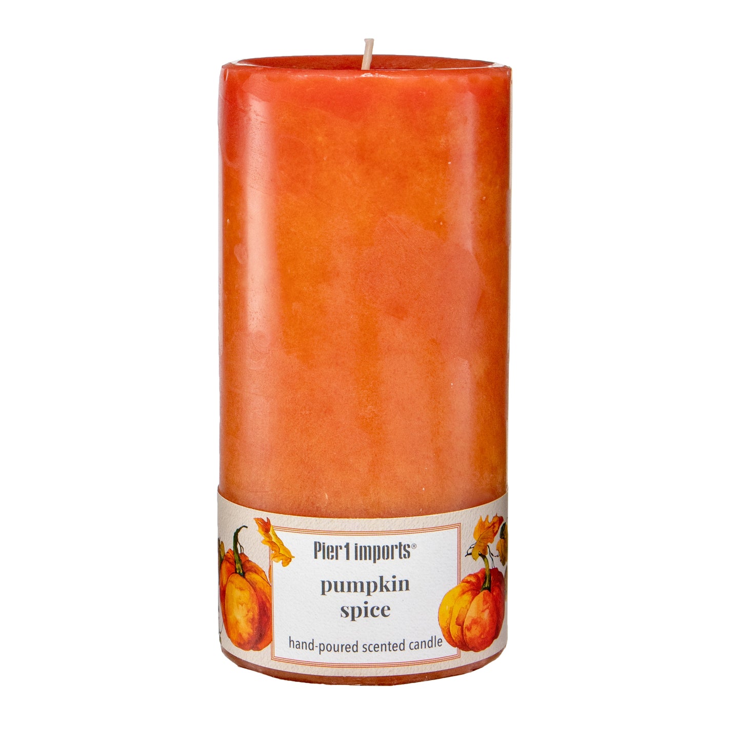 Pier 1 Pumpkin Spice 3x6 Mottled Pillar Candle