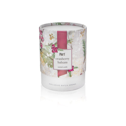 Pier 1 Cranberry Balsam 8oz Boxed Soy Candle