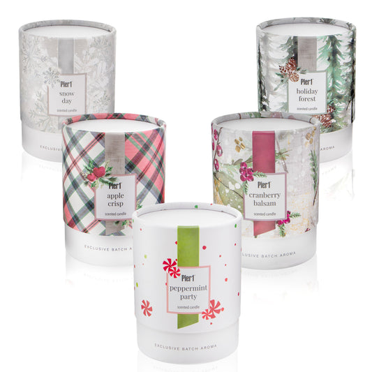 Pier 1 Holiday Soy 8oz (Set of 5) Boxed Candles